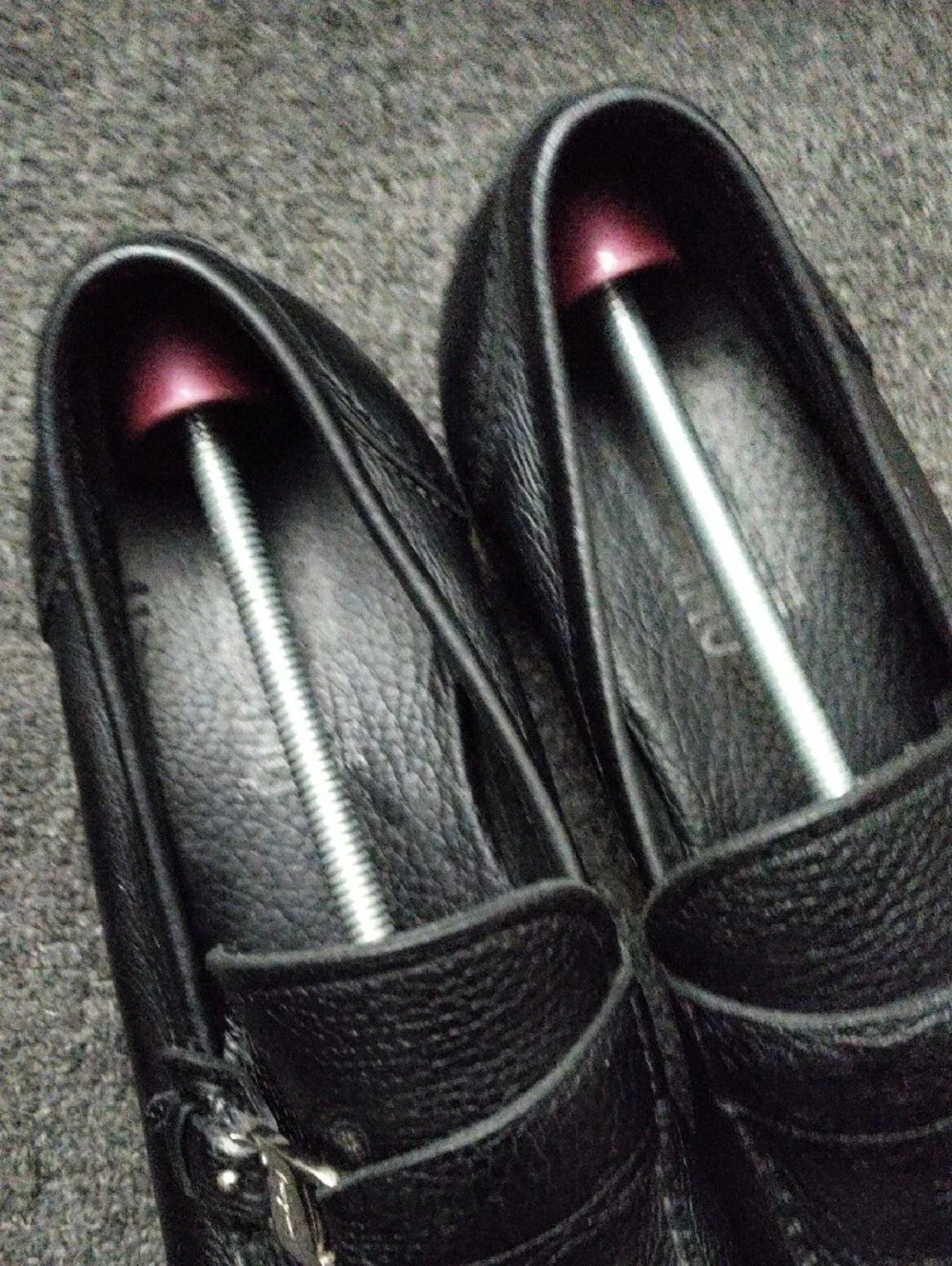 Salvatore Ferragamo Black Pebbled Leather Bit Loafers